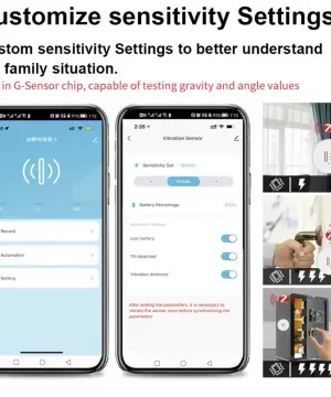 Розумний датчик вібрації з датчиком нахилу Zigbee - Tuya Smart Life