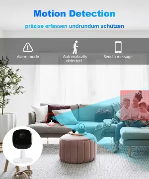 YIIYRY 1080P WiFi камера лампа безпеки, 360° Набір Wifi камер Full HD 1080p чорних 4шт функцією кольорового нічного бачення, 355° панорамним зором та 90° (2)Камера безпеки для розумного дому з Wi-Fi та високою чіткістю 1080P