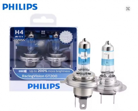 Лампа Philips 55W Racing Vision GT200 H7 12В + 200%
