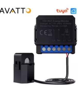 Розумний лічильник електроенергії WiFi одноканальний 80A TUYA  
