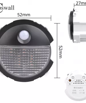 Світильник сходовий LED з датчиком руху Coswell чорний