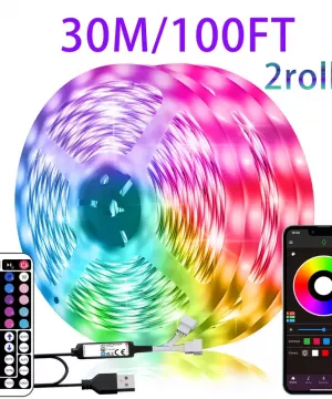 Led стрічка RGB 30м  USB 5V RGB керування від пульта та телефону 