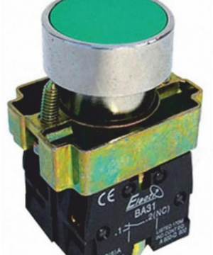Кнопка PB2-BA31  зелена  1NO   Ø22mm  AC 230/400B
