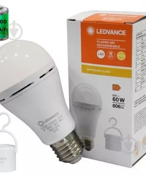 Лампа аккумуляторная LED Ledvance RECH 8 Вт A60 E27 220 В 2700К