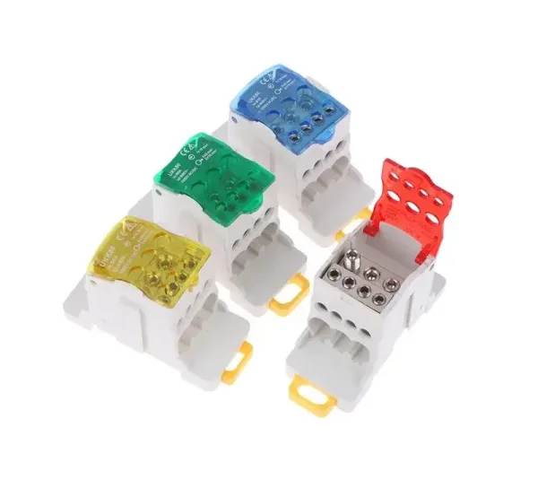 Жовтий 80A розгалужувач, з'єднувач для проводів, розгалужувач для клемної колодки з кількома роз'ємами