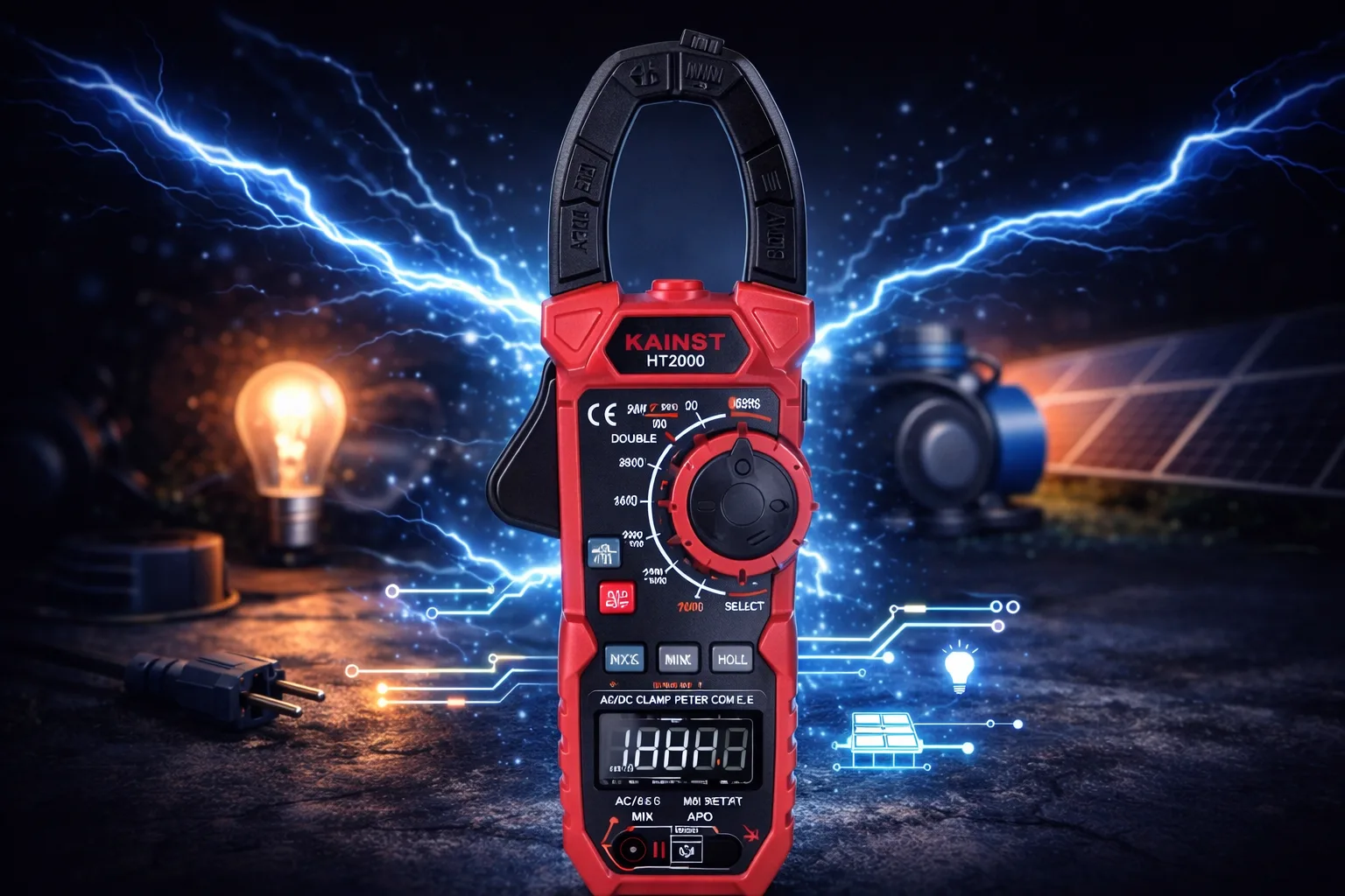 Мультиметр-кліщі цифровий e.tool.multitest.pro.HT208D