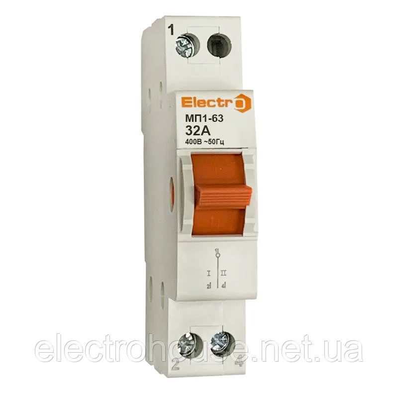 Переключатель нагрузки 40А (І-0-ІІ) МП1-63, 1п, 40А