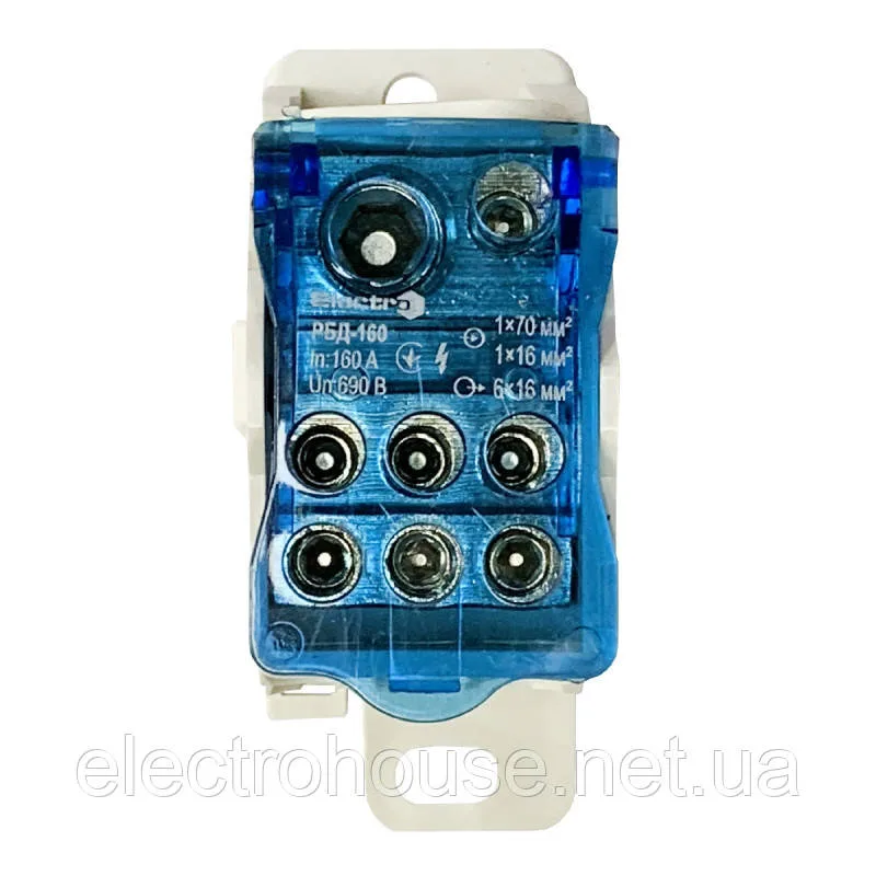 Розподільчий блок на DIN-рейку РБД-160А