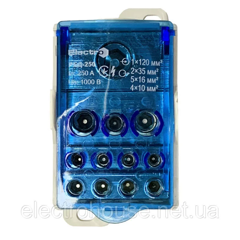 Розподільчий блок на DIN-рейку РБД-250А