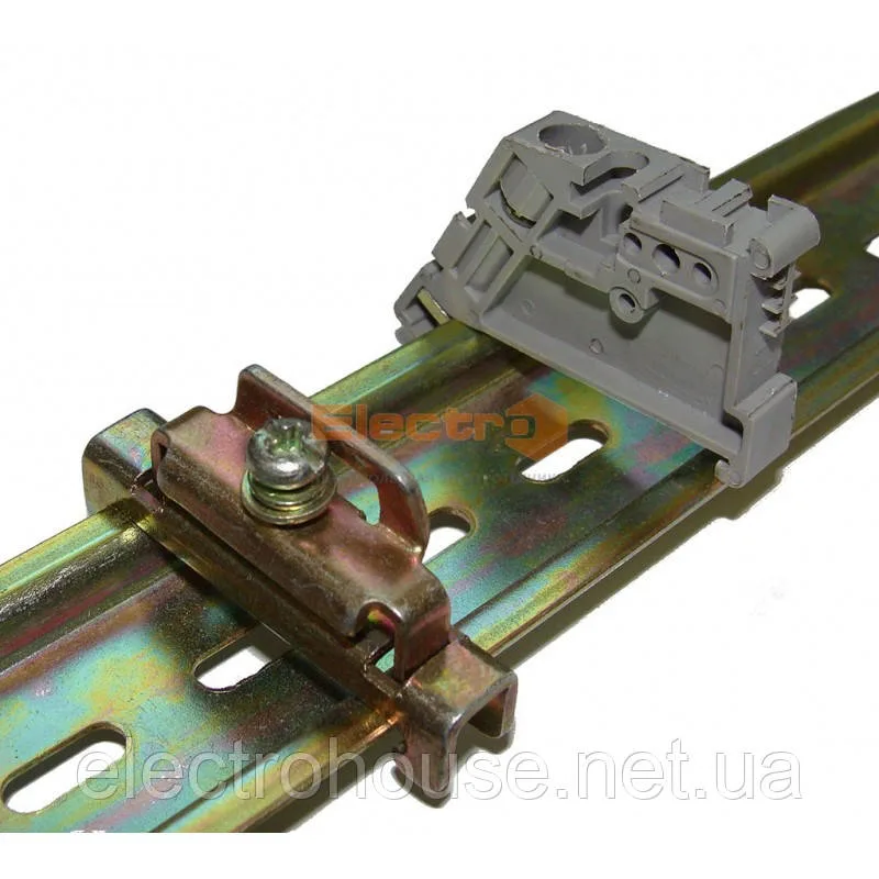 Фіксатор (обмежувач) на DIN-рейку металевий