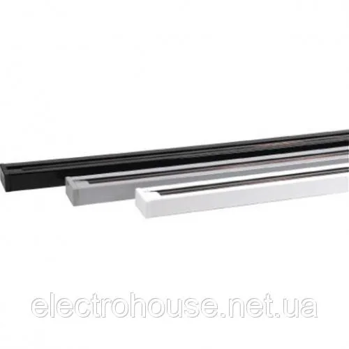 Шиноровід для трекового світильника 1м білий, чорний, металік