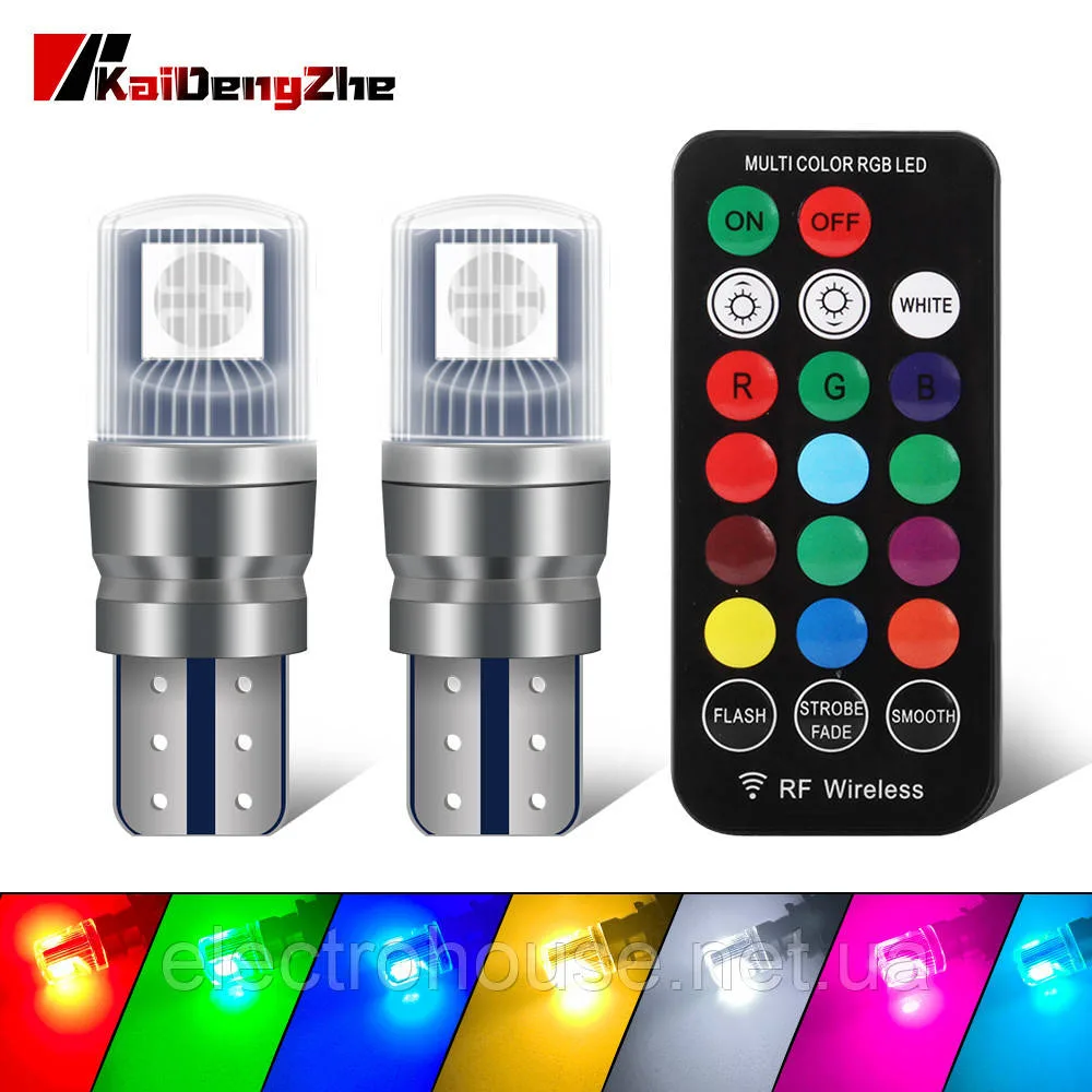 LED W5W RGB T10, 12V