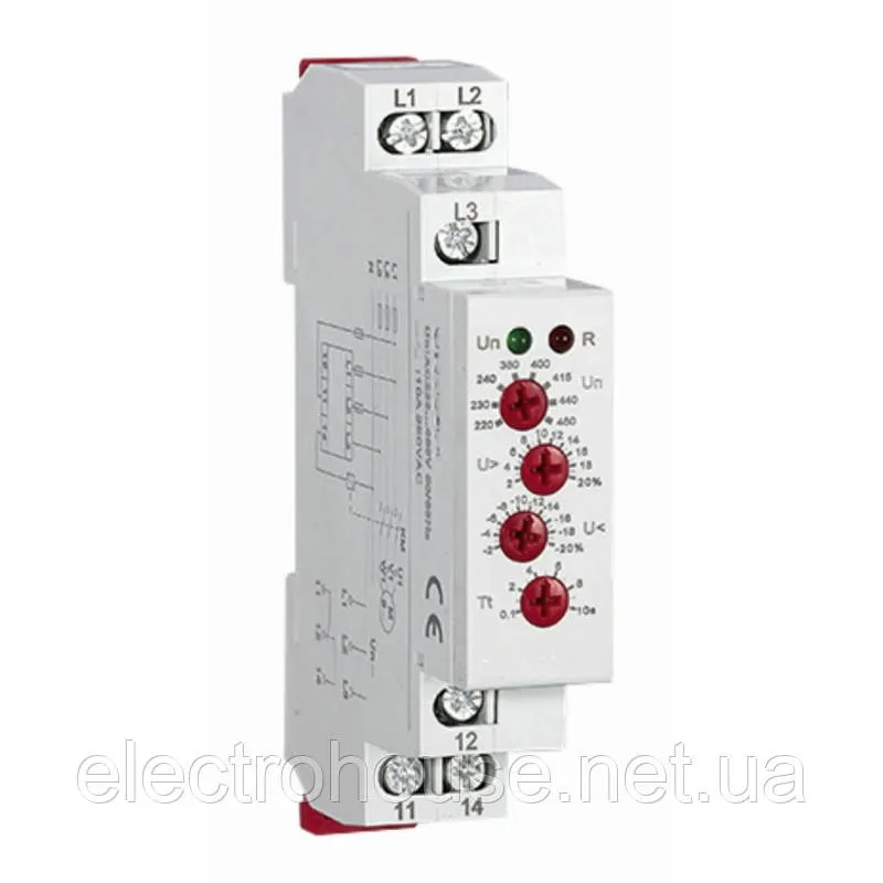 реле контролю напруги трифазне, РКН8-212