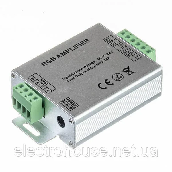 Підсилювач контроллера для RGB стрічки 24А 12-24V №38/1