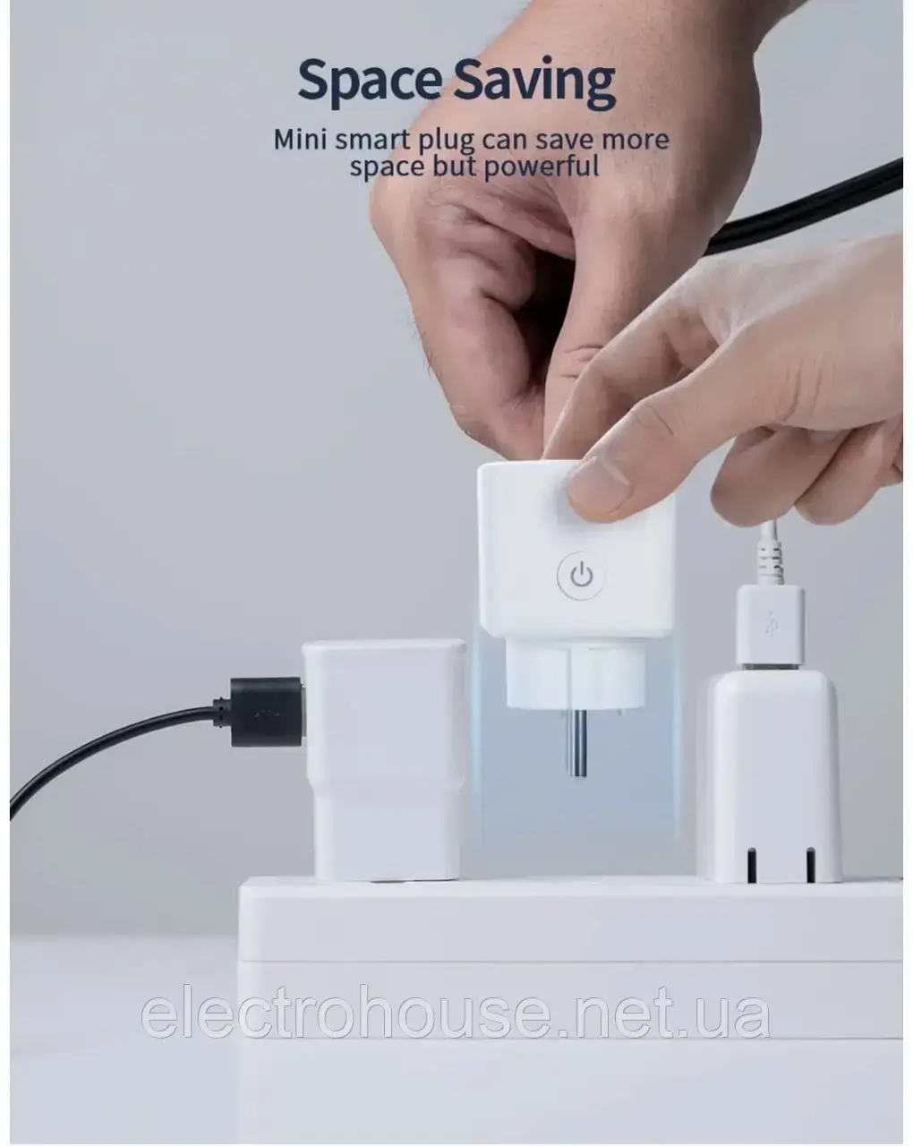 Wi-Fi Teckin Mini Smart Plug, розетка 16A для розумного дому  Google Home та Alex