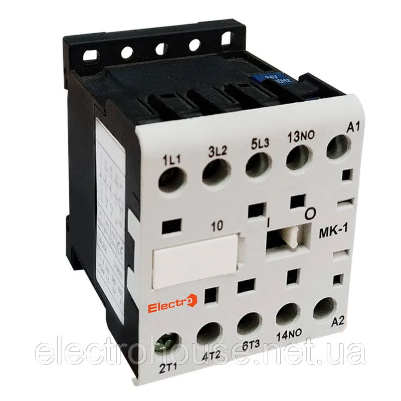 Контактор малогабаритний МК-1, 12А, АС3, 1NО, 230В  ElectrO