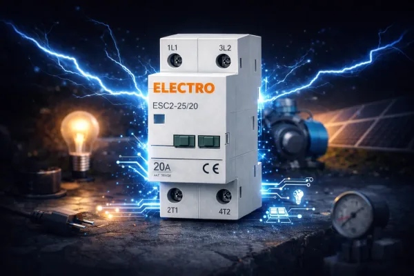 Контактор модульний, ПМм, 2 полюси , 40А, NO+NC