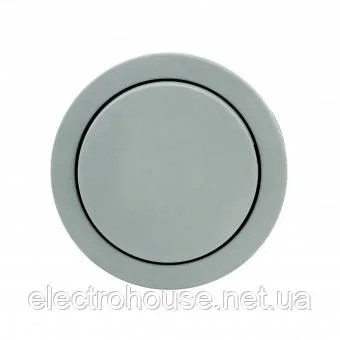 Вимикач накладний 1кл+прохідний сірий xOne