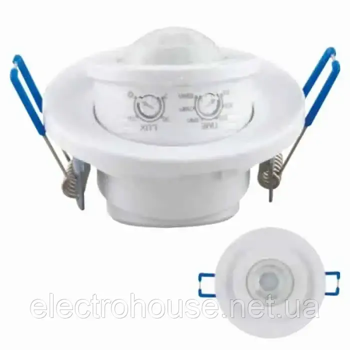 Датчик руху Rover 800W 220-240V IP20 360гр. вбудований білий