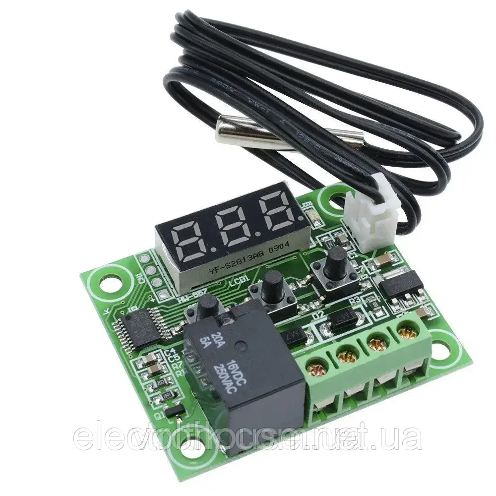 Терморегулятор W1209 цифровий, термостат з реле 12V