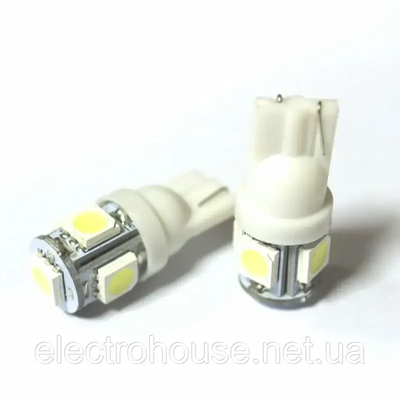Автолампа LED Galaxy T10 W5W 5050 5SMD White