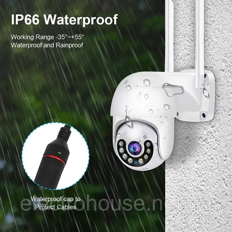 Wifi IP камера, 8 Мп, 4K, купольная PTZ камера уличная