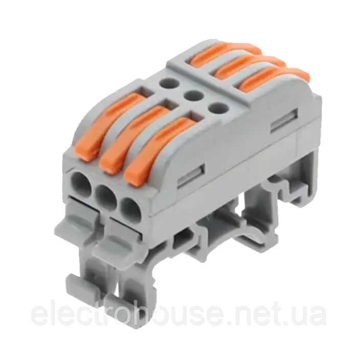 Клема PCT-223D на DIN-рейку, 32А, 400В