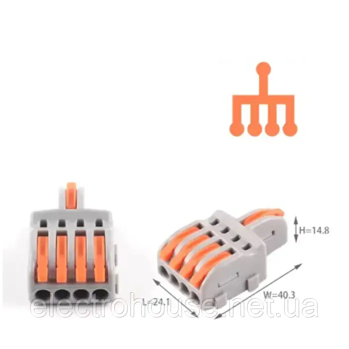 Клема прохідна PCT-14, 32А, 400В