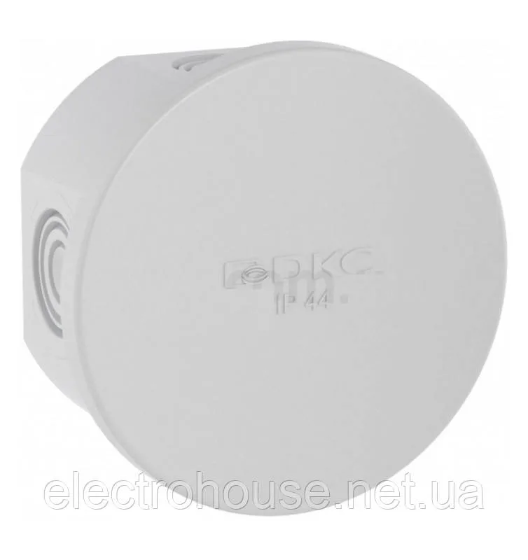Коробка розподільча 65×35мм IP44 з кабельними вводами, DKC