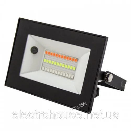 Прожектор LED 30w RGB+пульт IP65 LEMANSO чорний