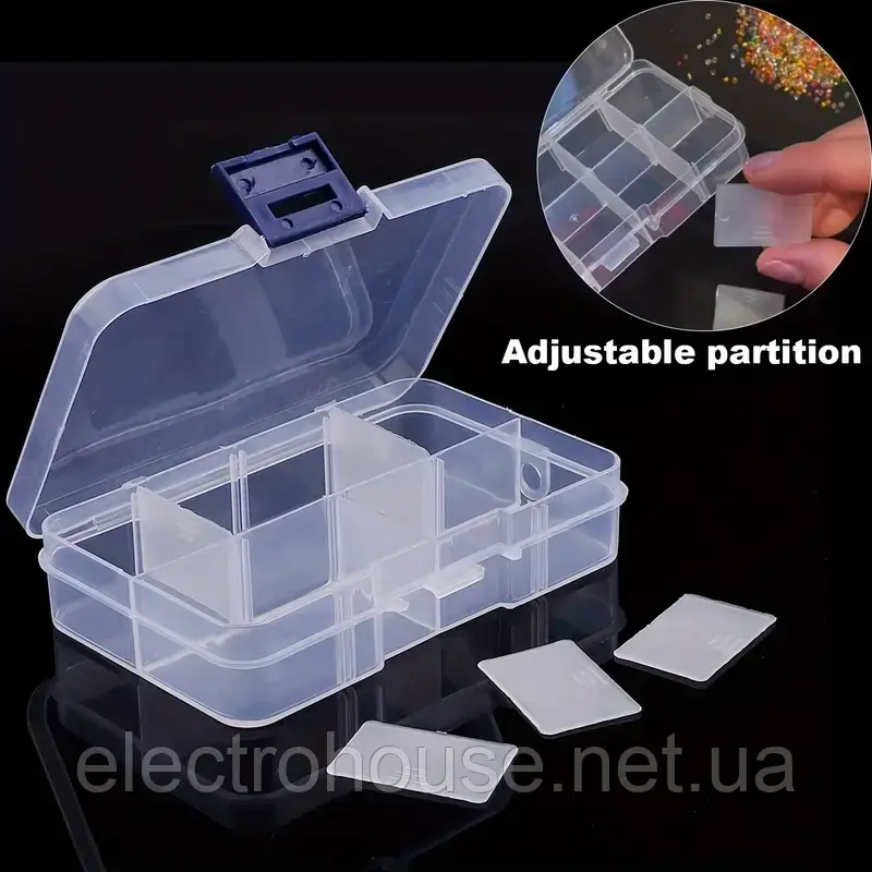 Коробка прозора пластикова 10,5х6,5х2,3см