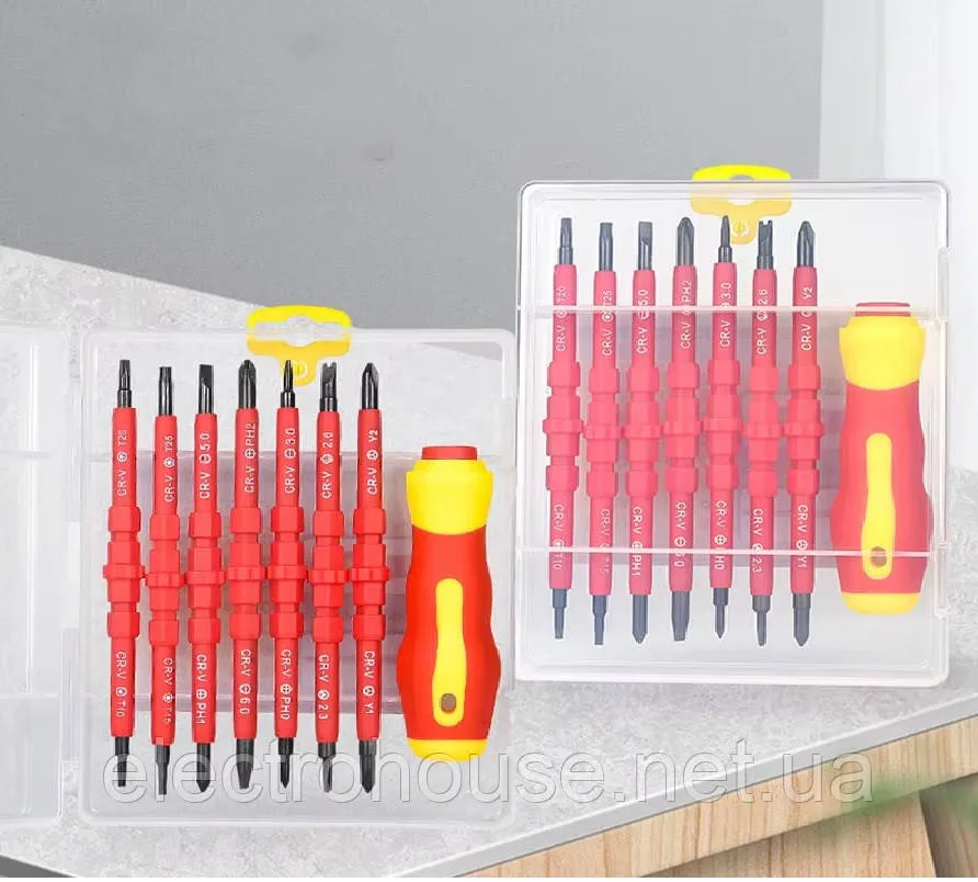 7 Професійний набір для електрика,15 шт., до 1000 В