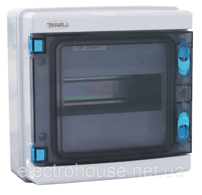 Бокс розподільчий НА (8 модулів), ІР65 (IK10), вологозахищений, пластиковий, зовнішній монтаж