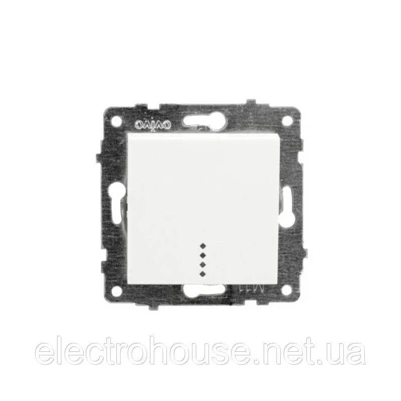 Механизм выключателя 1-клв. с подсветкой. белый GRANO