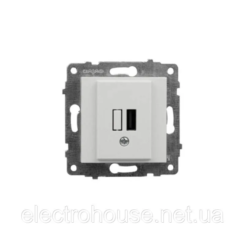 Механизм розетки USB белый GRANO