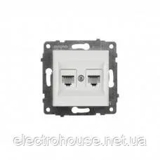 Механізм розетки супутникової (F конектор) білий GRANO