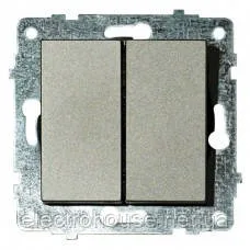 Механізм вимикача 2-клв. GRANO срібло