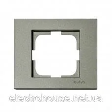 Рамка одинарна GRANO срібло