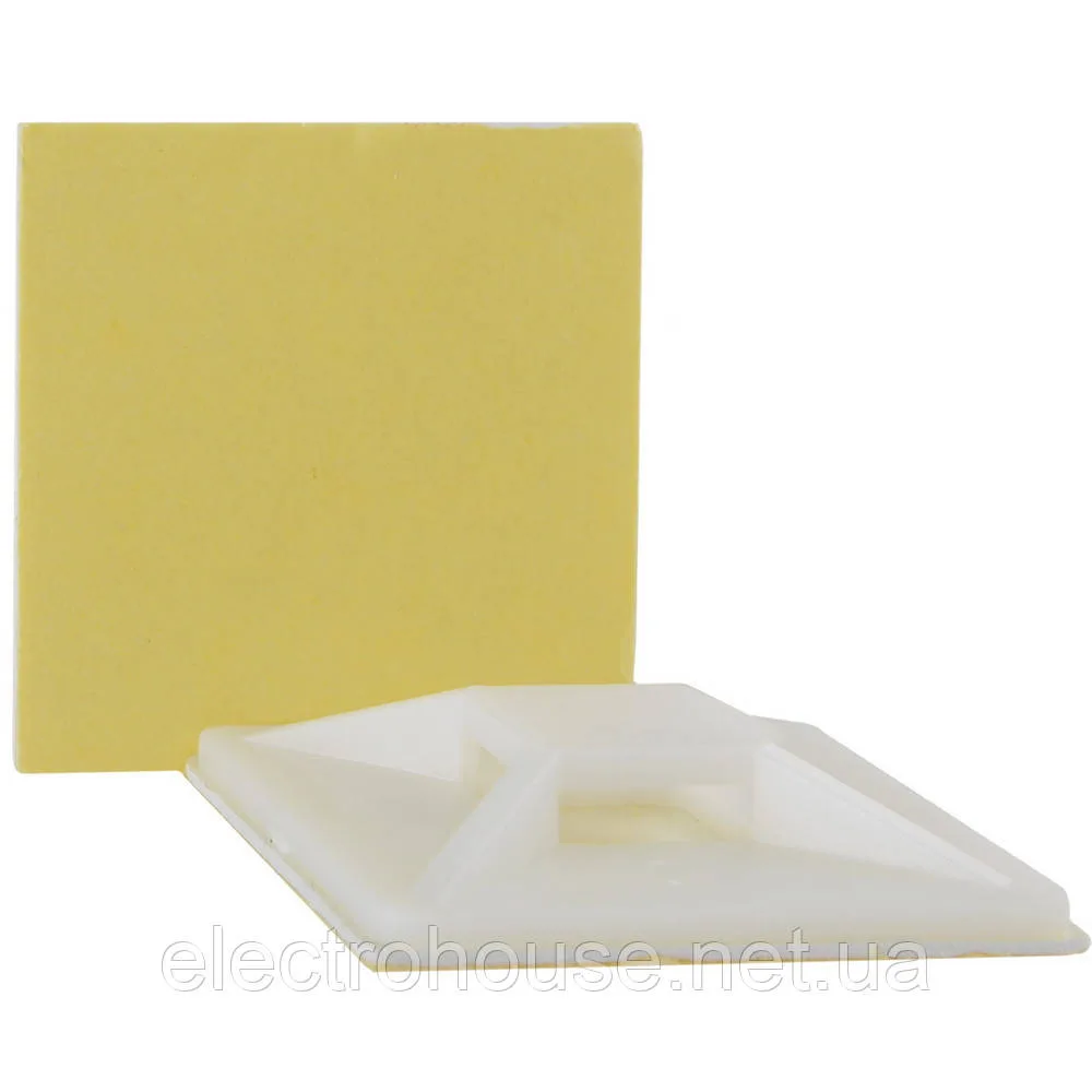 Площадка під стяжку біла, 25х25мм, на липучці