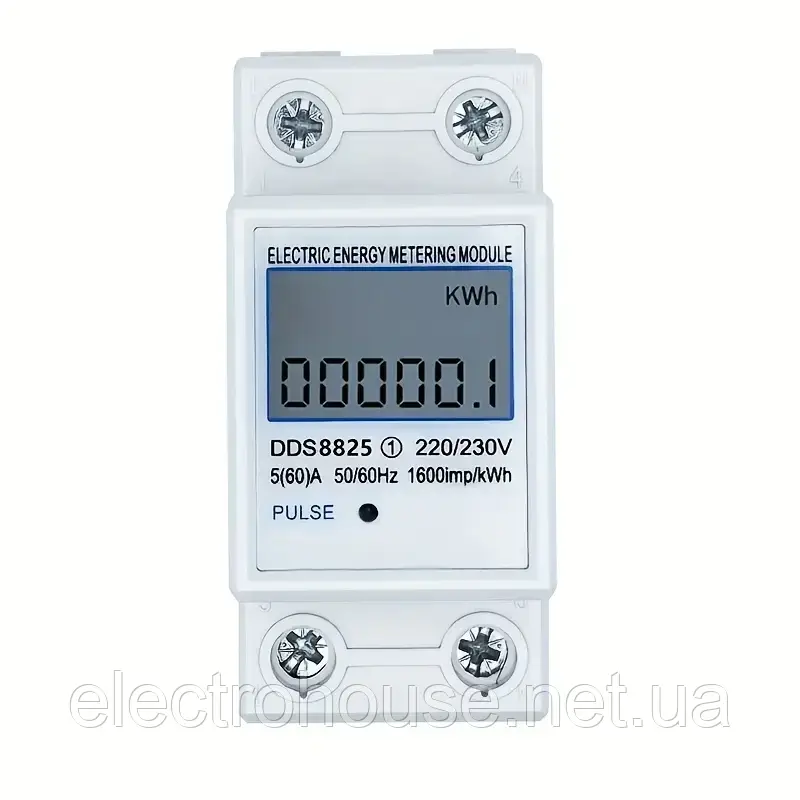 Лічильник,230В 60А на din рейку DDS8825