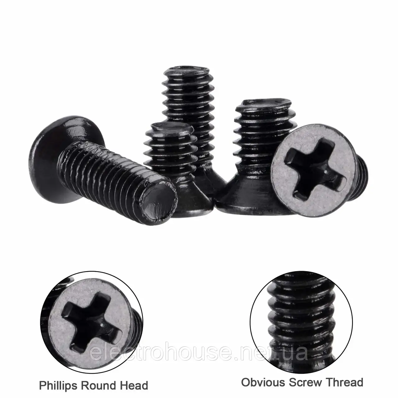 Набір 250 шт. M2 M2.5 M3 KM гвинт з плоскою головкою та хрестоподібним шліцем