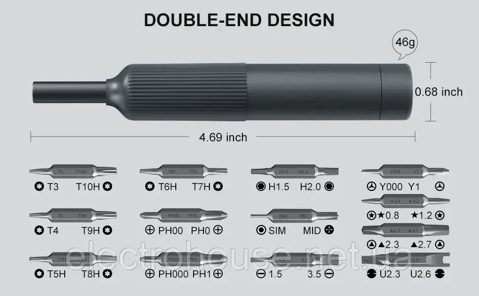 Набір прецизійних викруток 27 в 1, магнітні біт