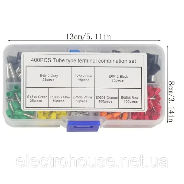 Набір 400 шт.наконечників для кабеля