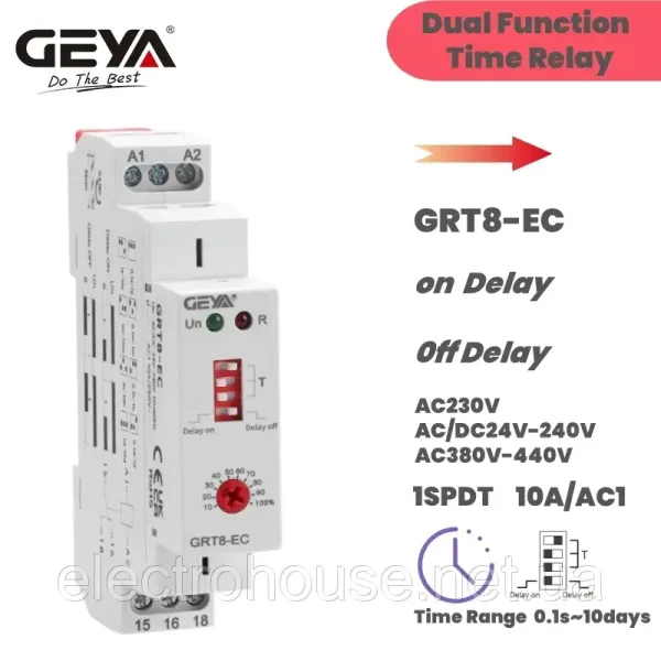 реле GEYA GRT8-EC 10A , 240V