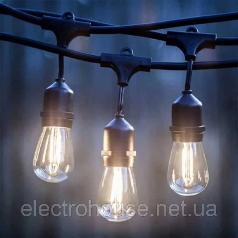 Гірлянда вулична CARNAVAL-F10 10 ламп Е27 чорна