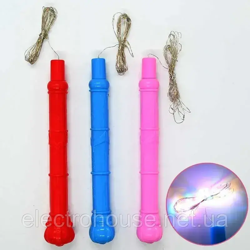 Світлодіодна гірлянда нитка мультиколор на батарейках 3 метри