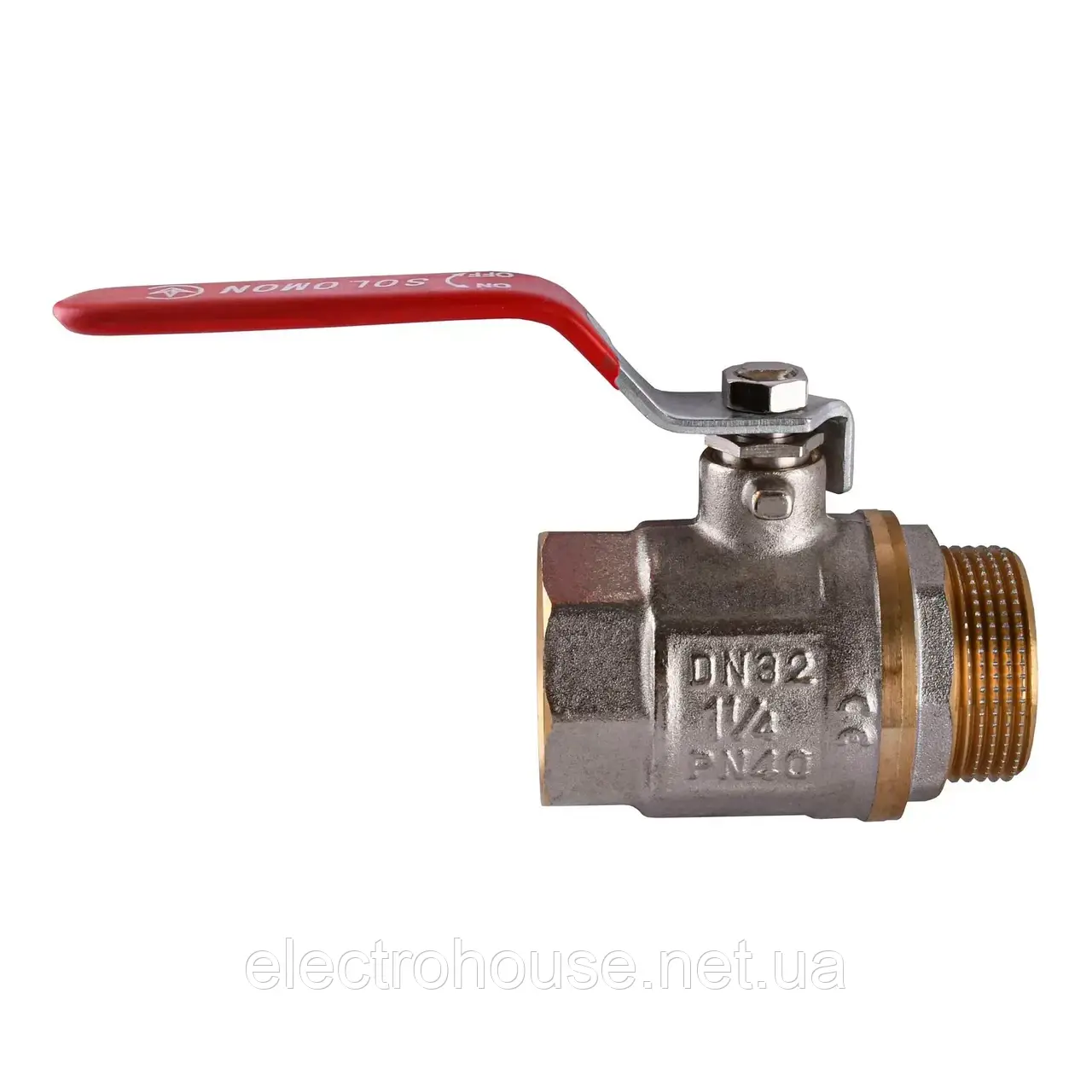 Кран кульовий 1 1/4" ВВ (40 bar) Посилений, Solomon