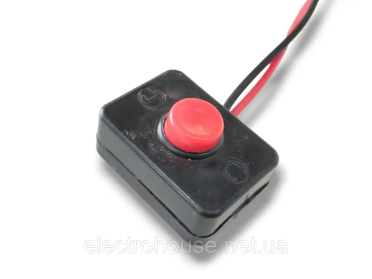 Кнопка в корпусі без фіксації з дротом 12_12_25мм