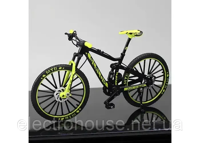 1:10 Фінгербайк, Металевий finger bike, Міні гірський фінгербайк (САЛАТОВИЙ)