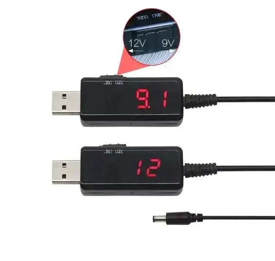 Кабель живлення KWS-910 USB DC 5.5x2.5 для роутера модему 9v та 12v